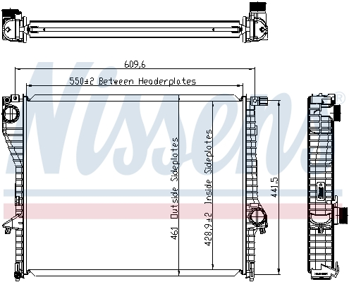 Radiator, engine cooling - 60638 NISSENS