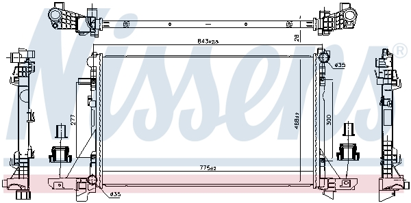 Radiator, engine cooling - 606411 NISSENS