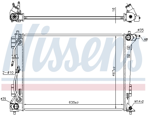 Radiator, engine cooling - 606604 NISSENS