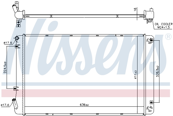 Radiator, engine cooling - 606608 NISSENS