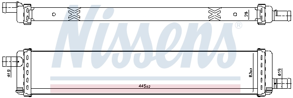 Radiator, engine cooling - 606792 NISSENS