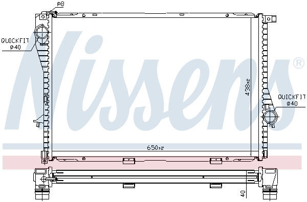 Radiator, engine cooling - 60754A NISSENS