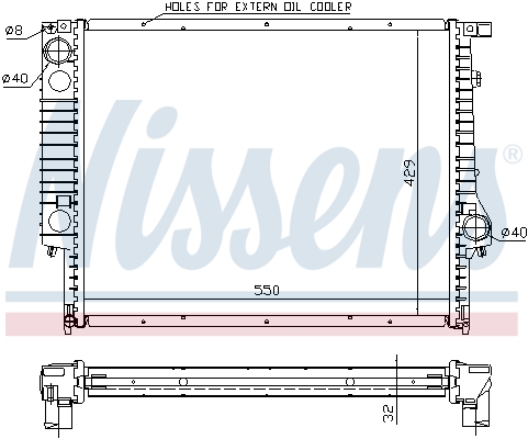 Radiator, engine cooling - 60759A NISSENS