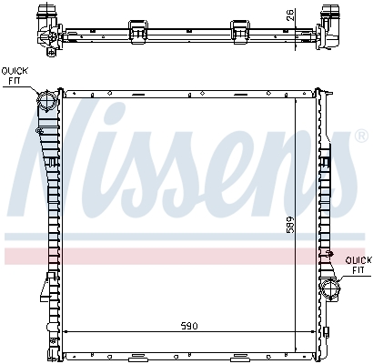 Radiator, engine cooling - 60789A NISSENS