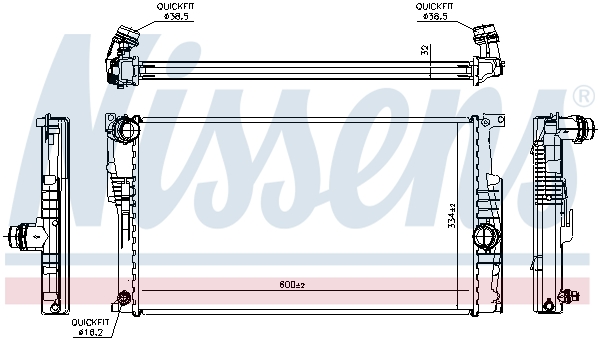 Radiator, engine cooling - 60815 NISSENS