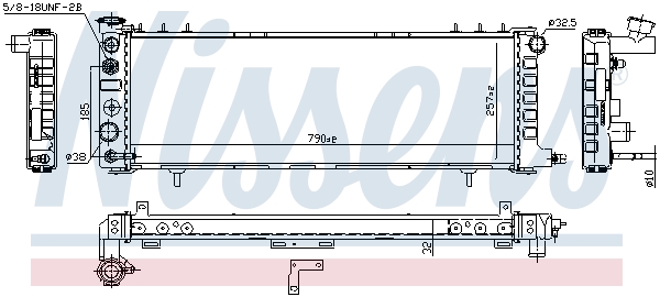 Radiator, engine cooling - 609881 NISSENS