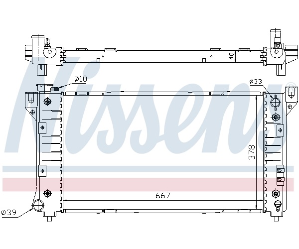 Radiator, engine cooling - 60999A NISSENS