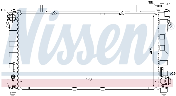 Radiator, engine cooling - 61004 NISSENS