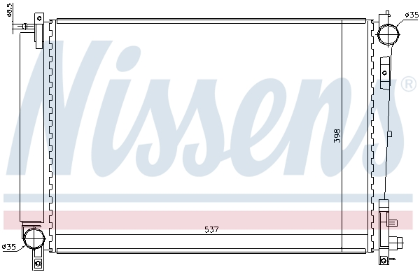 Radiator, engine cooling - 61006 NISSENS