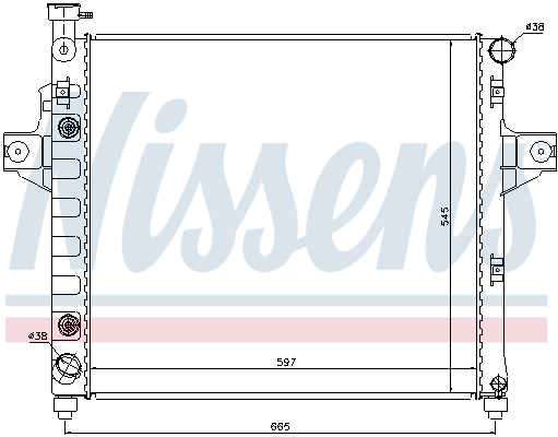 Radiator, engine cooling - 61009 NISSENS