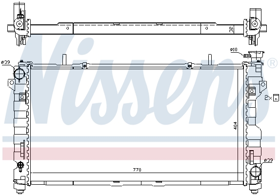 Radiator, engine cooling - 61025 NISSENS