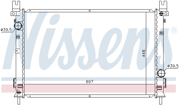 Radiator, engine cooling - 61028 NISSENS