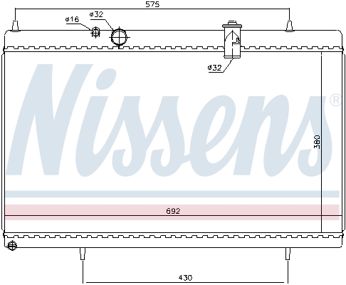 Radiator, engine cooling - 61271 NISSENS