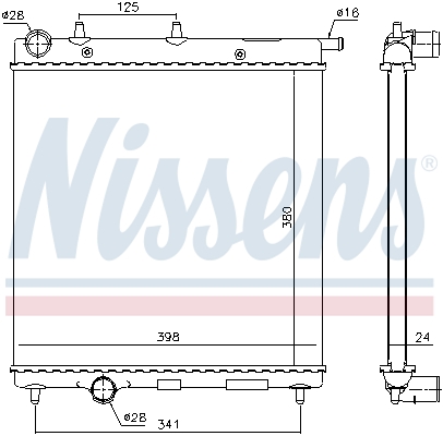 Radiator, engine cooling - 61278 NISSENS