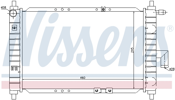 Radiator, engine cooling - 61646 NISSENS