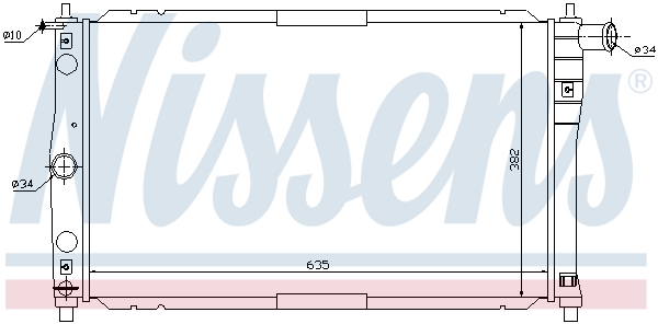 Radiator, engine cooling - 61654 NISSENS