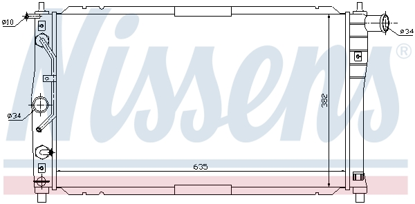 Radiator, engine cooling - 616551 NISSENS