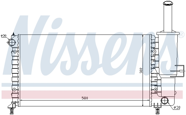 Radiator, engine cooling - 61764 NISSENS