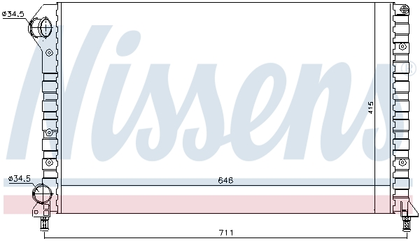 Radiator, engine cooling - 61766 NISSENS