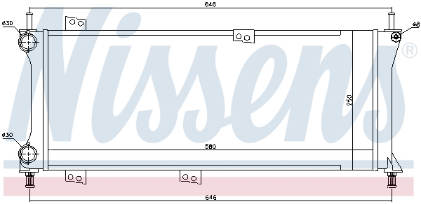 Radiator, engine cooling - 617731 NISSENS