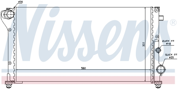 Radiator, engine cooling - 617847 NISSENS