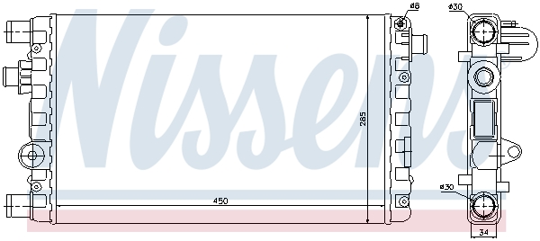 Radiator, engine cooling - 61785 NISSENS