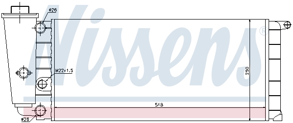 Radiator, engine cooling - 61837 NISSENS