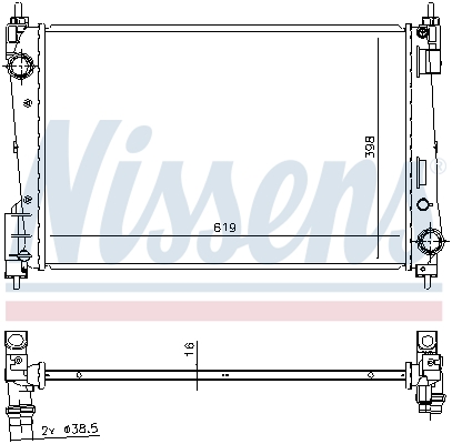 Radiator, engine cooling - 61924 NISSENS