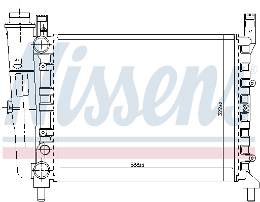 Radiator, engine cooling - 61940 NISSENS