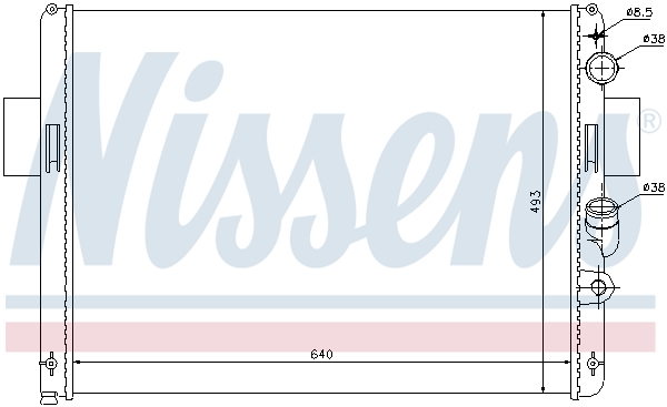 Radiator, engine cooling - 61972 NISSENS