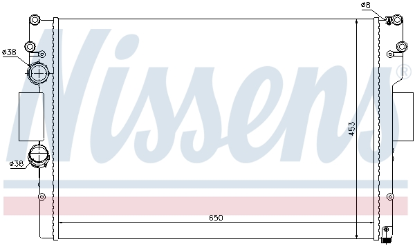 Radiator, engine cooling - 61987 NISSENS