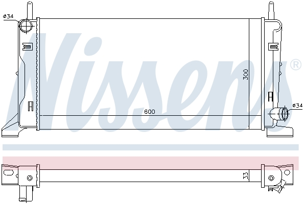 Radiator, engine cooling - 621541 NISSENS
