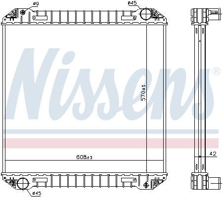 Radiator, engine cooling - 623440 NISSENS