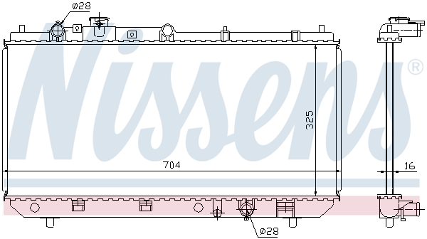 Radiator, engine cooling - 62403 NISSENS