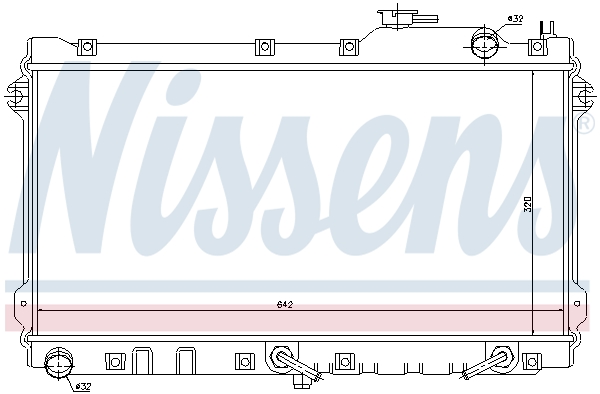 Radiator, engine cooling - 62447 NISSENS