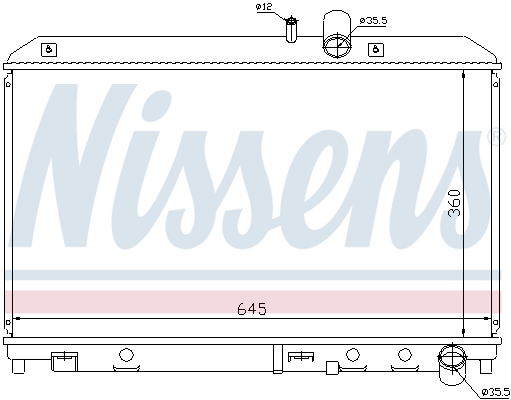 Radiator, engine cooling - 62458 NISSENS
