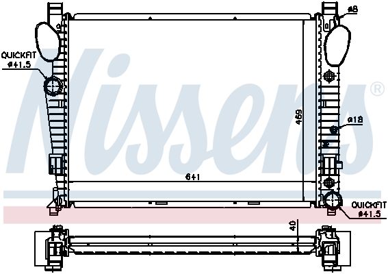 Radiator, engine cooling - 62547A NISSENS