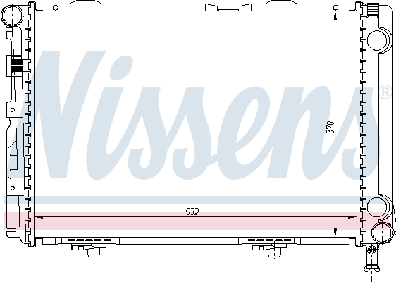 Radiator, engine cooling - 62549A NISSENS
