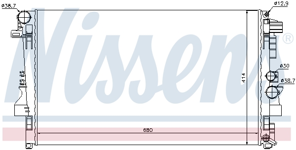 Radiator, engine cooling - 62572 NISSENS