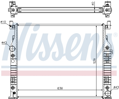 Radiator, engine cooling - 62576A NISSENS