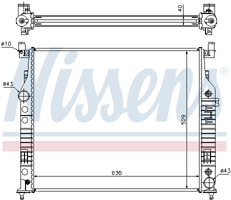 Radiator, engine cooling - 62577A NISSENS