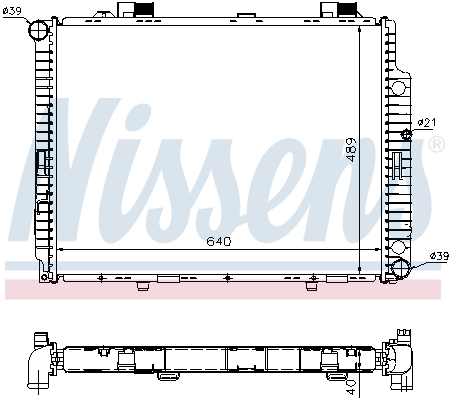 Radiator, engine cooling - 62598A NISSENS