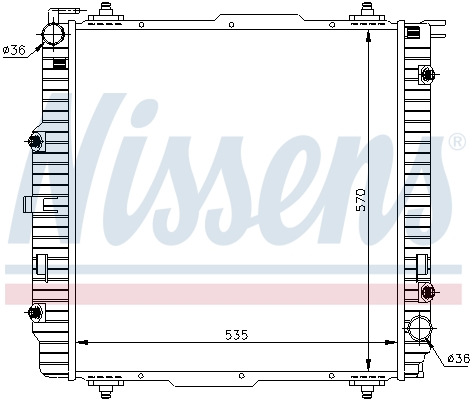 Radiator, engine cooling - 62599A NISSENS