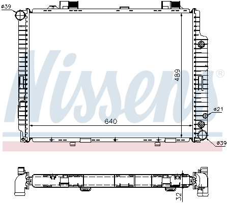 Radiator, engine cooling - 62608A NISSENS