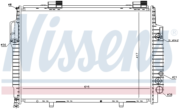 Radiator, engine cooling - 62616 NISSENS