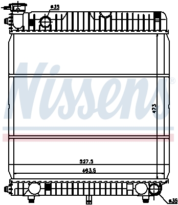 Radiator, engine cooling - 62635 NISSENS