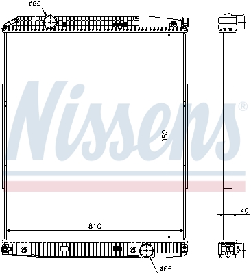 Radiator, engine cooling - 626490 NISSENS