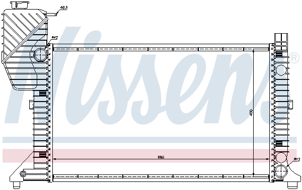 Radiator, engine cooling - 62664A NISSENS
