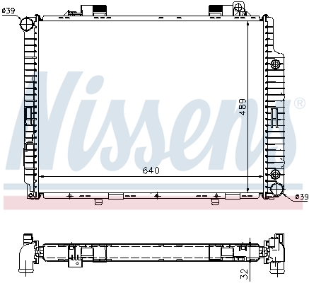 Radiator, engine cooling - 62665A NISSENS