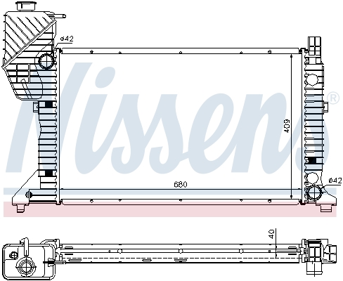Radiator, engine cooling - 62685A NISSENS